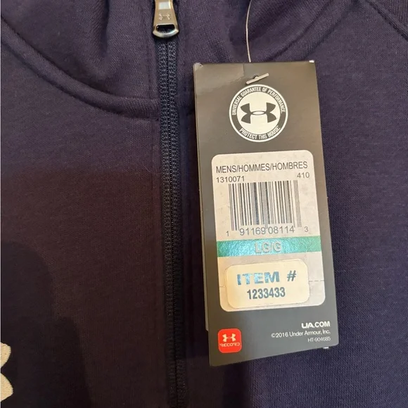 Under Armour Dark Blue Zip Pullover - Picture 2 of 5